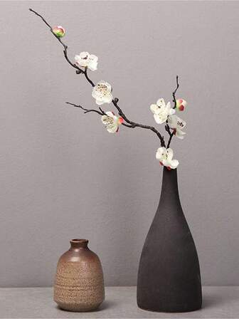 1/3/6pcs Artificial Plum Blossom Decoration Set, Valentine's Day Gift, Wedding Decor, Bridal Bouquet, Home Vase Filler, DIY Birthday Party Cake Topper, New Year Decoration, Photography Prop