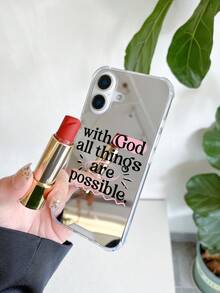 “有了上帝，一切皆有可能”防震镜面手机壳，兼容 13/11/17/16/14/15/15 Pro/15 Plus/15 Pro Max/7 Plus/8 Plus/X/Xs Max/Xr/11 Pro/12 Pro/13 Pro/14 Pro/12 Mini/13 Mini/11 Pro Max/12 Pro Max/13 Pro Max/14 Pro Max/14 Plus/17 Pro/17 Air/6/6s Plus/7/8/16 Pro/16 Plus/16 Pro Max/SE2/17 Pro Max 和 Galaxy/A54/A14/A12/A13/A15/A32/A33/A24/A52S/S20/S21/S22/S23/S24/S23 Plus/S24 Ultra/S25/A15/A33/A23 - 彩色 - 查看 2