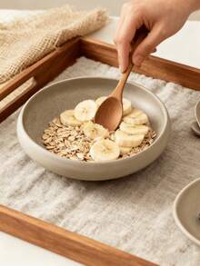 1pc Rustic Ceramic Bowl, Multipurpose Tableware, Microwave , Minimalist Solid Color Ceramic Bowl & Plate, Housewarming/Holiday Gift, Suitable For Family Gatherings, Cafes, Festivals, Daily Meals