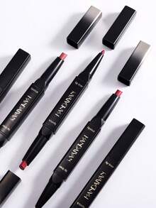 HANDAIYAN 2-In-1 Dual-Ended Lipstick & Lip Liner, Natural Long-Lasting Matte Finish, Gift For Singles Party, Christmas, Winter Camping, Portable Cosmetics - 01 - View 6