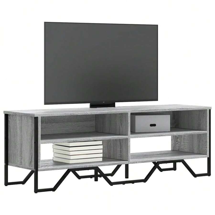 Mobile TV vidaXL Sonoma grigio 122x34x41 cm in legno composito - Cammello - Visualizzare 1
