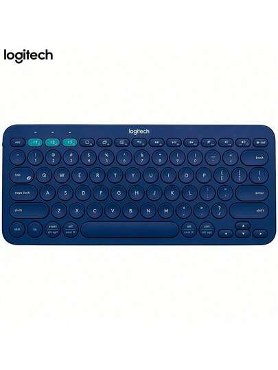 Logitech لوحة مفاتيح لاسلكية K380: عمر بطارية طويل، التوصيل والتشغيل، تصميم مريح، متوافق مع الأجهزة اللوحية وأجهزة الكمبيوتر المحمولة والهواتف المحمولة، خفيف الوزن وقابل للحمل.