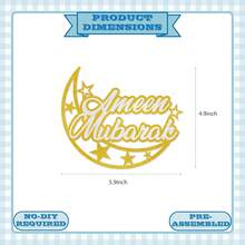 Star And Moon Card Insert, Cake Decoration Card Insert - Multicolor - View 5