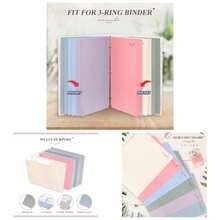 Plastic Folders With Pockets, Fit 3 Ring Binder, Letter Size, Primary Colors, 6 Pack - Morandi Color + 6 件裝 - 查看 1
