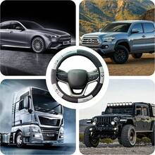 Cute Giant Panda Steering Wheel Cover - 15 Inch Universal Fit Soft Comfortable Fabric Adorable Black & White Design For Most Car Models - Multicolor - View 9