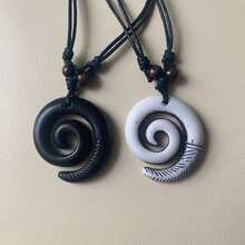 Necklace European And American Style Spiral Necklace Vintage Personality Necklace - 白色 - 查看 4