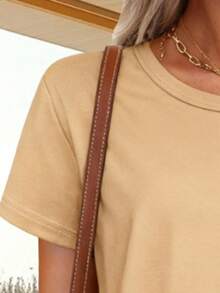 Camiseta de  con Estampado de Cráneo de Toros y Texto Not My First Rodeo para Estilo Casual y Eventos al Aire Libre - Caqui - Ver 5