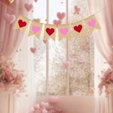 Galentines Banner Garland Creative Heart Letters Hanging Decorations For Celebration Party - Red - View 2