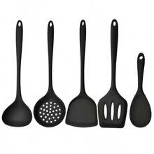 5pcs/Set Non-Stick Silicone Cooking Utensil Set, Heat Resistant Spatula Set, Reusable Kitchen Tools Set, Dishwasher , Portable Silicone Cooking Utensils Set, Heat Resistant Kitchen - Multicolor - View 18