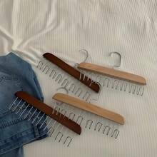 1/2/3pcs Space-Saving Wooden Clothes Hanger With 8 Hooks - Heavy Duty, 360° Rotation, Suitable For Bras, Camisoles, Scarves Etc. - Closet Organizer - Multicolor - View 5