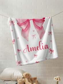 1pc Customized Personalized Blanket, Text Blanket, DIY Blanket, Patterned Blanket, Memorial Blanket. Tapestry, Photo Portrait Blanket Design, Suitable For Girls, Boys, Adults, Valentine's Day, Lightweight, Baby Blanket, Personalized Blanket, Personalized Photo Blanket, Personalized Throw Blanket, Personalized Baby Blanket