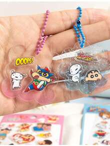 Pegatinas de dibujos animados y animación, pegatinas de cristal lindas, regalos de pegatinas de recompensa para niños y niñas de jardín de infantes (1 pieza al azar)