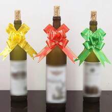 40/100/200 piezas - Cintas con lazos de colores aleatorios con bordes dorados, decoraciones de fiesta, suministros para envolver regalos