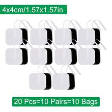 Miếng dán EMS 10/20/50/100 miếng dùng cho máy massage xung điện TENS, máy kích thích cơ, miếng dán thay thế, miếng dán điện cực tái sử dụng, miếng dán điện cực dính cải tiến, không gây kích ứng. - Nhiều màu - Xem 15