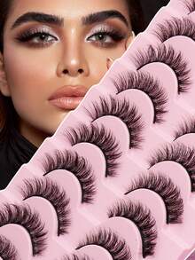 10 Pairs Russian Volume Eyelashes, Suitable For Daily Wear