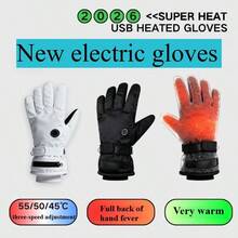 RAF 1 Pair Unisex Thermal Lined Heated Gloves, Warm Anti-Slip Touchscreen Gloves For Outdoor Sports Like Cycling, Skiing In Autumn/Winter