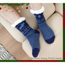 TendenciaBSTcentelha Calcetines para hombre con forro polar cálido, suela antideslizante, calcetines de Navidad para inviernoCalidad premium - Rombo a - Ver 12