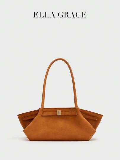 ELLA GRACE- Women's Large Tote Bag, Minimalist Luxe Work Handbag, Versatile Shoulder Purse, Stylish Everyday Carry Bag