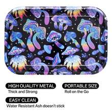 8pcs,Rolling Tray Set,Metal Grinder, Metal Tobacco Tin, Metal Airtight Jar, Three-Hole Portable Storage Tube, Ashtray, Filler, And Small Brush, Stuff,Party Supplies,Gifts For Friends, Father's Day Gift. - Multicolor - View 3