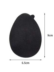 2pcs/4pcs/10pcs Self-Adhesive Silent High Heels Front Sole Anti-Slip Stickers, Sole Anti-Dirt Stickers, Thickened Rubber Sole Anti-Slip And Wear-Resistant Stickers - Black - View 3