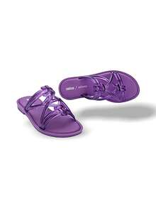 Melissa WAVE SAND + SALINAS 女士凉鞋 透气装饰 百搭 结实 弹性好 易洗 户外日常 紫色 33437-50754 - 紫色 - 查看 3