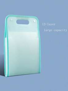 A4 Portable Vertical File Folder, Exam Paper Organizer, Large Capacity Accordion Bag With 13 Compartments For Storing Papers - Multicolor - View 12