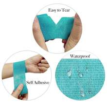 Ooringee 48 Rolls Of 2 - Inch Black Elastic Self - Adhesive Bandage Wrap: Ideal For Wrist & Ankle - Perfect For Sports, Swelling & Sprains - Multicolor - View 8