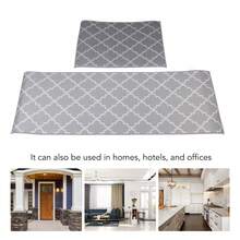 2 Piezas De Alfombrilla De Cocina Alfombrilla Para Suelo A Prueba De Polvo Decoración Para El Hogar, Oficina U Hotel - Gris - Ver 4