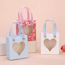 12个/套新款心形糖果盒 高端婚礼伴侣 手提礼盒 奢华巧克力糖果盒礼盒，适合情人节派对活动