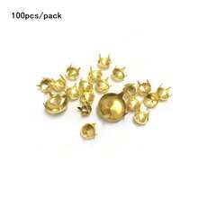 50/100个/包 金属铆钉 圆形 四爪铆钉 皮革银色铆钉 服装配饰 包包 DIY