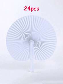 1/50 piezas Abanicos de papel blanco plegables, adecuados para bodas. Los abanicos plegables blancos presentan un patrón de origami con forma de corazón, lo que los convierte en una decoración ideal para los invitados de la boda, así como adecuados para fotografía nupcial, recuerdos de fiesta, recepciones y ceremonias de boda. Como parte de la serie de accesorios para bodas, estos elegantes abanicos plegables de mano hechos de papel son el regalo perfecto para la temporada de regreso a clases del verano. - Multicolor - Ver 11