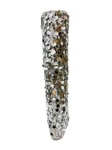 Women's Sequin Design Fashionable Over-The-Knee Boots, Versatile For Daily Wear - Silver - View 3