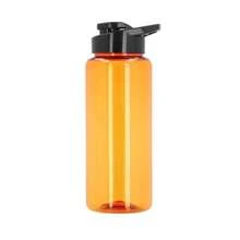 PromoClick Paquete de 10 Cilindros de plástico de 1000 ML.Con tapa enroscable, asa y boquilla que cierra a presión. - Naranja - Ver 3