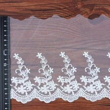 Viền ren thêu rộng 15cm, thích hợp cho rèm cửa, tay áo, trang trí quần áo tự làm - Màu trắng, 1 yard - Nhiều màu - Xem 4
