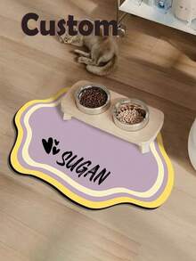 1 tấm lót thức ăn cho chó siêu thấm hút, in tên theo yêu cầu, tấm lót thức ăn cho thú cưng cá nhân hóa, tấm lót cho chó cá nhân hóa (sử dụng tên thú cưng), tấm lót bát ăn cho chó tùy chỉnh, tấm lót thức ăn cho chó tùy chỉnh (có thể in tên) - Được làm từ chất liệu Diatomite dày, chống trượt, thấm hút tốt, một món quà hoàn hảo cho thú cưng yêu quý của bạn. - Nhiều màu - Xem 9