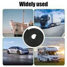 Black Rubber Push-In Door Sealing Strips For Car Doors, Suitable For Cars, Trucks, Recreational Vehicles, And RVS - Noise Reduction And Heat Insulation - Black - View 6