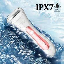 itel IHR-01 可充电女士脱毛器，独特双速设计，干湿两用电动剃须刀，IPX7 级防水，Type-C 快速充电，LED 显示屏，适用于修剪腿部、身体和比基尼部位的毛发。 - 白色 - 查看 5