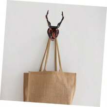 Deer Head Wall Hook For Home Decor Multi-Functional Antler Hanger For Clothes Keys And Hats Rustic Style Wall-Mounted Storage Unique Space-Saving Design - Một cỡ - Xem 5