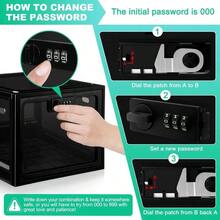 Medication Lock Box With Code, 12.6L Large Lockable Storage Box, Snacks, Phone, And Electronics - BPA - Design With Holes Home, Office, Dorm, And Fridge - 1 + Black - View 6