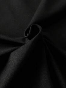 女士简约纯黑色撞色字母卡通印花休闲宽松圆领长袖T恤，适合日常、居家、通勤、街头、Y2K风格等多种场合。 - 黑色 - 查看 6