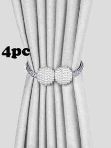 2pcs/4pcs Pearl Plastic Curtain Tie Backs, Multi-Color & Size Options, Suitable For Curtain Fixing And Decoration - Multicolor - View 27