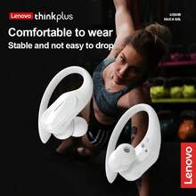 Auriculares deportivos inalámbricos Lenovo LP75 con micrófono, control de botones, indicador de batería LED, auriculares Bluetooth 5.4 TWS de alta fidelidad estéreo - Unitalla - Ver 3
