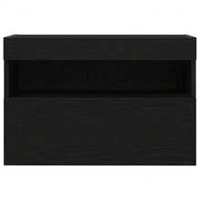 Mobile porta TV a parete vidaXL, rovere nero, 60 x 30 x 40 cm, materiale a base di legno - Cammello - Visualizzare 10