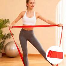 حزام مقاومة قطعة واحدة، مصنوع من مادة TPE السميكة، حزام تمرين، تدريب القوة، اليوغا، البيلاتس، الإطالة، حزام مرن سميك بمستويات مختلفة من الشدة، حزام تمرين منزلي، خيارات متعددة الألوان
