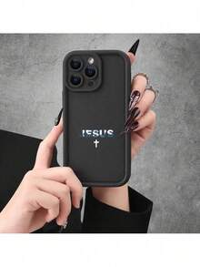 Funda de teléfono suave con patrón de Jesús impresa en UV, protección completa, cubierta de TPU a prueba de golpes y resistente a caídas.Color: Negro, Compatible con iPhone 16, 15, 14, 13, 12, 11, XS, XR, X, 7, Mini, Plus, Pro, Max.Funda de Teléfono Ultrafina y Ligera - Multicolor - Ver 1