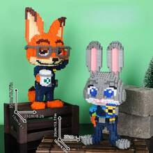 1pc Zootopia Judy And Nick Building Block Model Set - Birthday/Christmas/New Year Party Gift, Gift For Friends And Family Gathering - Multicolor - View 8