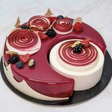 2Pcs/1pc Moon Shaped Silicone Cake Mold, Moonlight Lullaby Mousse Cake Pan Bread Pizza Baking Mold Kitchen Baking Tool, Suitable For Festivals, Valentine's Day, Spring Festival, Birthday, Wedding, Party Cake Mold,Kitchen Tools; Baking Tools - White - View 3