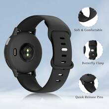 3条硅胶表带，兼容Garmin Vivoactive 5/Vivoactive 6/3/3 Music，20mm柔软运动表带，适用于Venu Sq 2/Venu/Venu Sq和Forerunner 55/165/245/645 - 20mm Lug Width - 查看 5