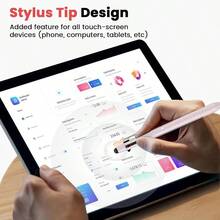 Multicolor Pen In One, Sleek Metallic 4 Color Ballpoint Pens, Medium Point (1.0mm), Retractable Ball Pen With Stylus Tip, Journaling Planner Pens For Nursing School Office Supplies, 3 Pack, Pink - 粉色 - 查看 7