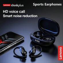 Auriculares deportivos inalámbricos Lenovo LP75 con micrófono, control de botones, indicador de batería LED, auriculares Bluetooth 5.4 TWS de alta fidelidad estéreo - Unitalla - Ver 1